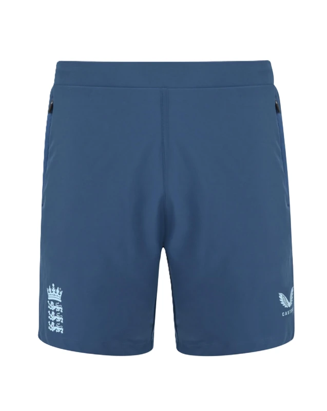 England Cricket Men's Performance Shorts, Navy Ensign, S