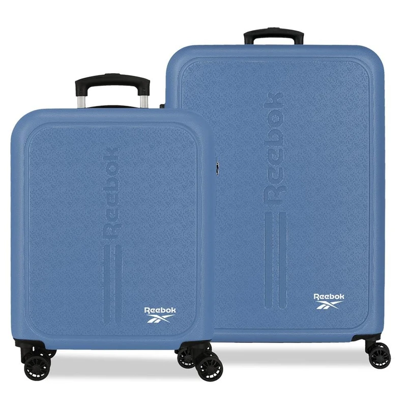 Reebok Boston Denim Luggage Set 46x65x25 cm Rigid ABS Integrated Combination Lock 56L 6.6 kg 4 Double Wheels Hand Luggage