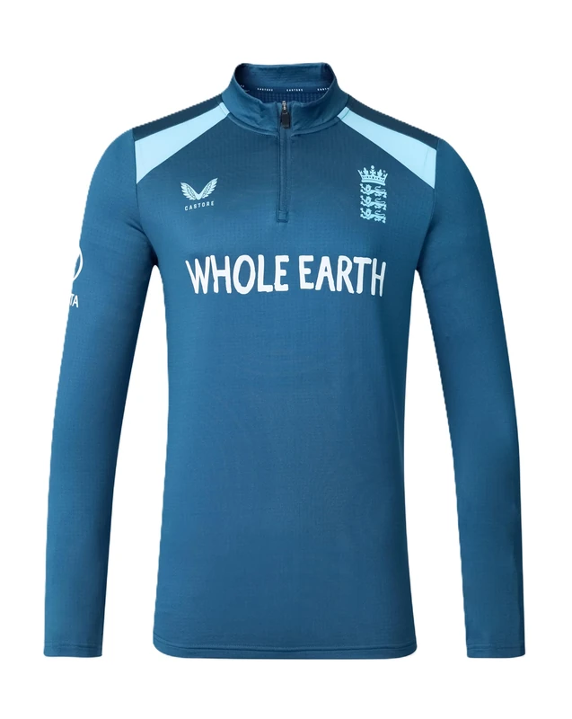 Castore England Cricket Men's Performance Midlayer Top, Navy Ensign, XL