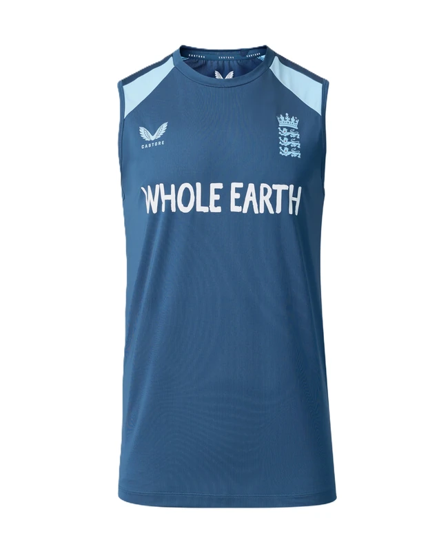 Castore England Cricket Men's Performance Sleeveless Tee, Navy Ensign, XS