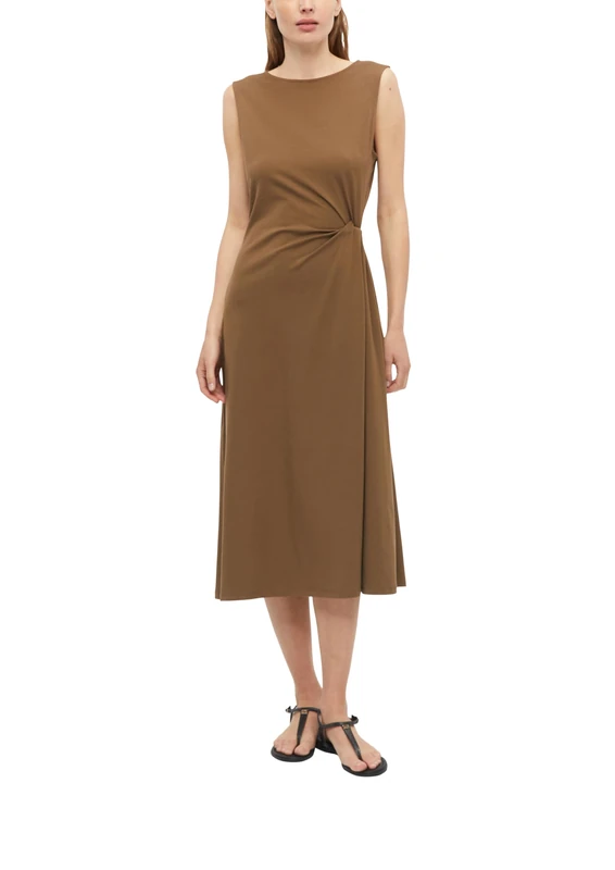 s.Oliver Women's 2178653 Midi Jersey Dress (Pack of 1), Brown, 20 - Image 1