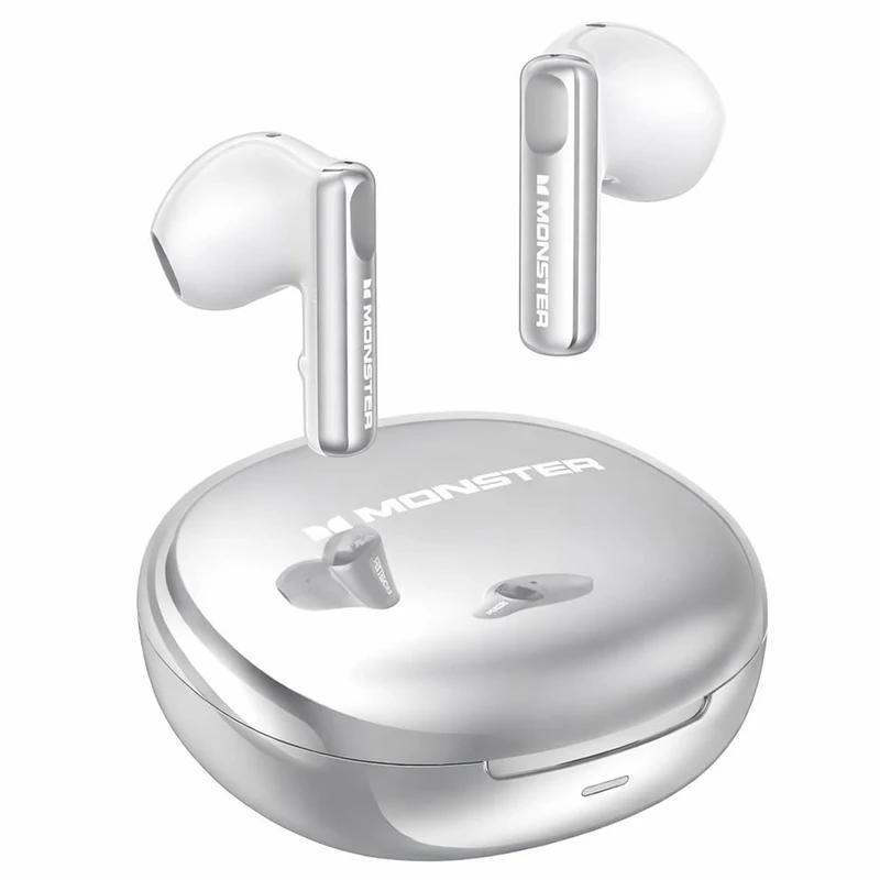 Monster MS-NLS209 Wireless Earphones, Fast Charging, IPX5, Voice Activated, AI Technology, Compact Design, for Sports and Travel