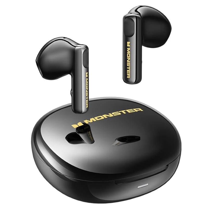 Monster MS-NL209 Wireless Earphones, Fast Charging, IPX5, Voice Activated, AI Technology, Compact Design, for Sports and Travel