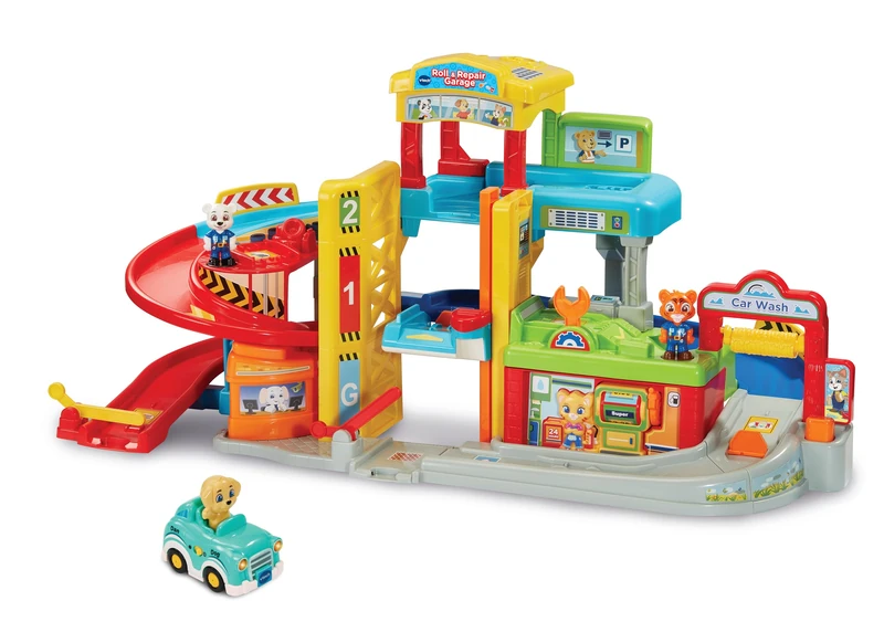 VTech Toot-Toot Drivers Roll & Repair Garage, Interactive Toy Car Playset, Vehicle Tracks for Kids with Lights and Sounds, Pretend Play For Toddlers, 12 Months, 2, 3, 4+ Years, English Version