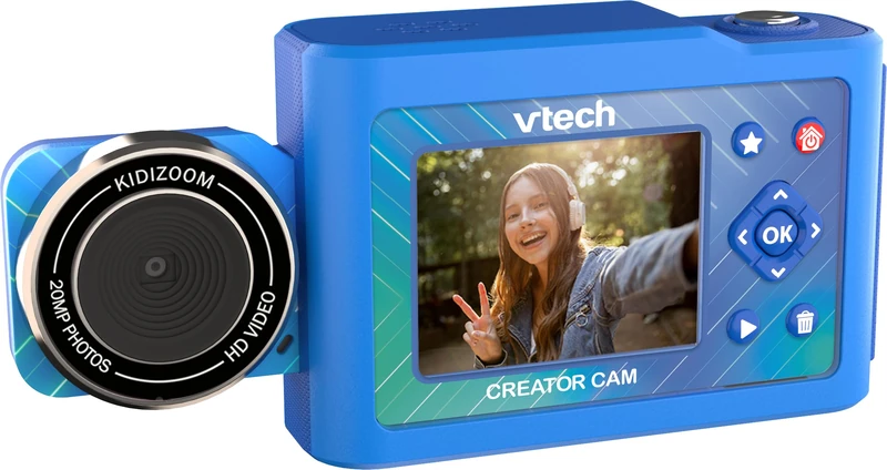 VTech KidiZoom Creator Cam, Kids Digital Camera, HD Videos & Photos, Two Way Flip Selfie Camera, Creative Apps, Photo & Video Effects, For Ages 5, 6, 7, 8+ Years, English Version