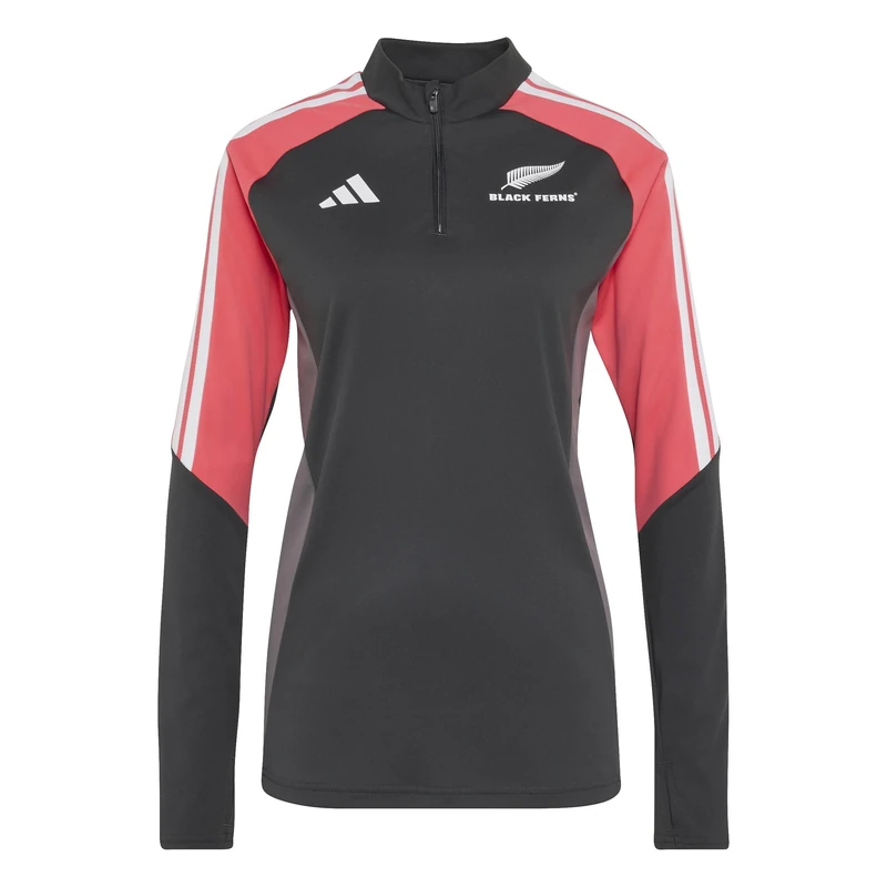 adidas Women's Black Ferns Training Top Sweatshirt, carbon, M