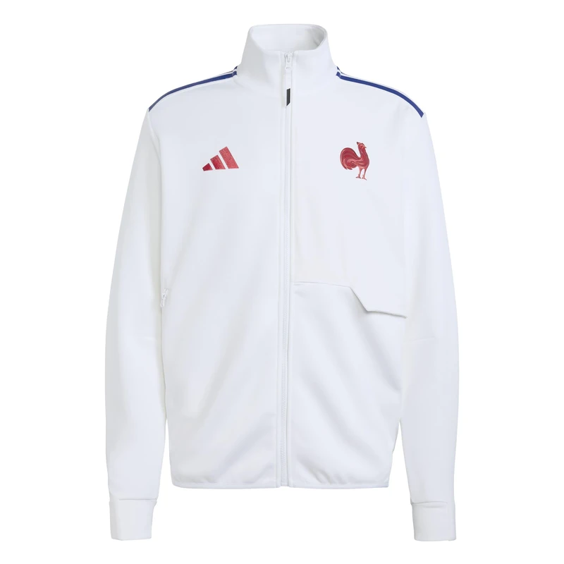 adidas Men's France Rugby Anthem Sweatshirt, white, XL