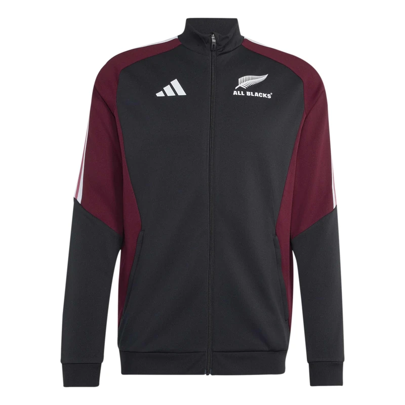 adidas Men's All Blacks Training Sweatshirt, ALL BLACK/maroon, M