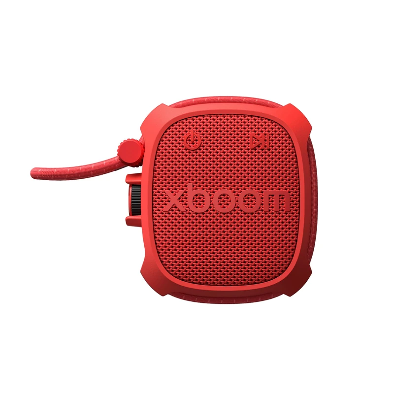 LG xboom Rock by will.i.am | Bluetooth Speaker | xboom Signature Sound with rugged and compact design | Red