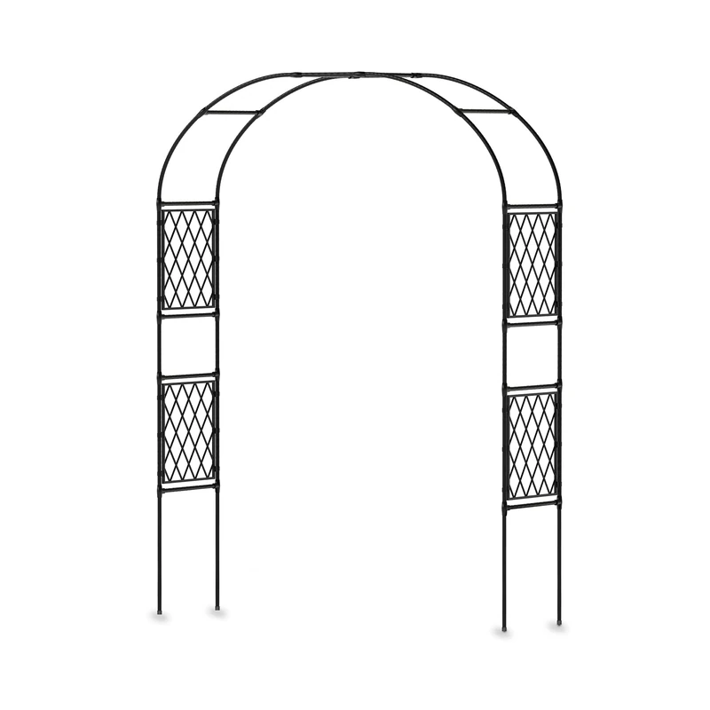 Garvee Metal Garden Pergola Trellis Arch Climbing Plants Decorative Weddings Weatherproof Robust Iron Frame, Black Outdoors for Patio, Driveway, Party, Event - Image 1