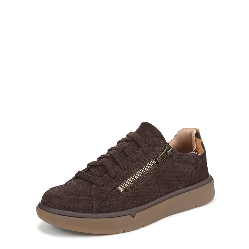 Vionic Women's City Walk Axs Sneaker Chocolate Ganache Suede 9.5 W - Image 1