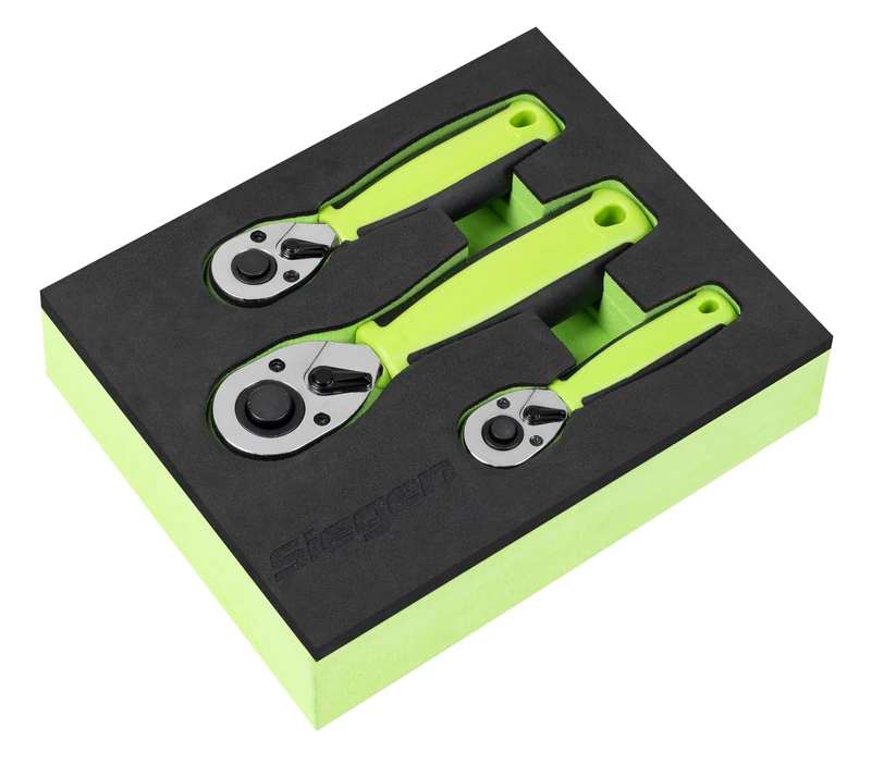Siegen by Sealey Stubby Ratchet Wrench Set 3pc - S01330