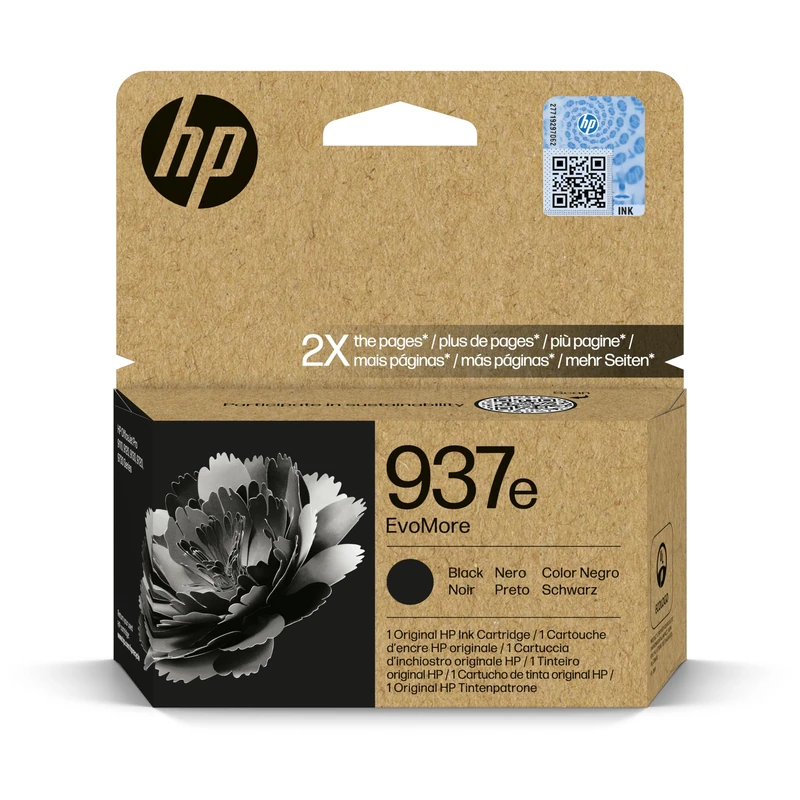 HP 937e EvoMore Black Original ink cartridge