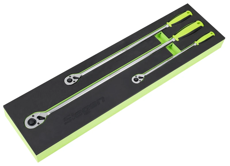 Siegen by Sealey Ratchet Wrench Set Extra-Long Drive 3pc - S01332