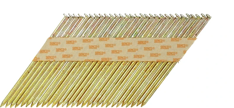 Senco HC59AXBKR Smooth Stripnail 3.1x90mm – Galvanized 12μm Sencoted 34° Paper Collated Clipped Head Nails for Framing, Sheathing, Subfloor & Decking (2000 Pack)