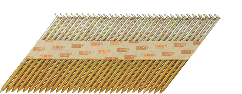 SENCO GE55AXBKR 2.87x65mm Ring Stripnail – 34° Paper Collated, Galvanized 12µm Sencoted Clipped Head Nails for Framing, Sheathing, Decking & Construction Use