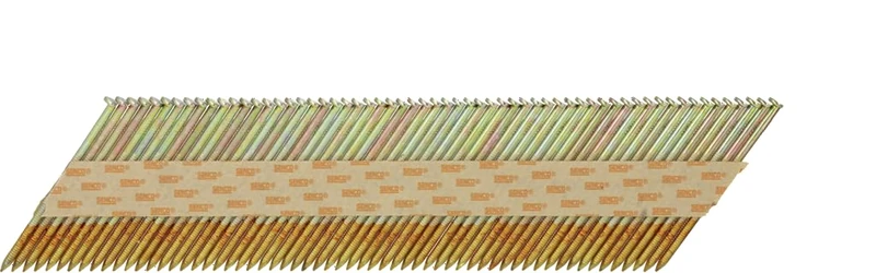 SENCO HE57AXBKR 3.1x75mm Ring Stripnail – 34° Paper Collated, Galvanized 12µm Sencoted Clipped Head Nails for Framing, Sheathing, Decking & Construction Use