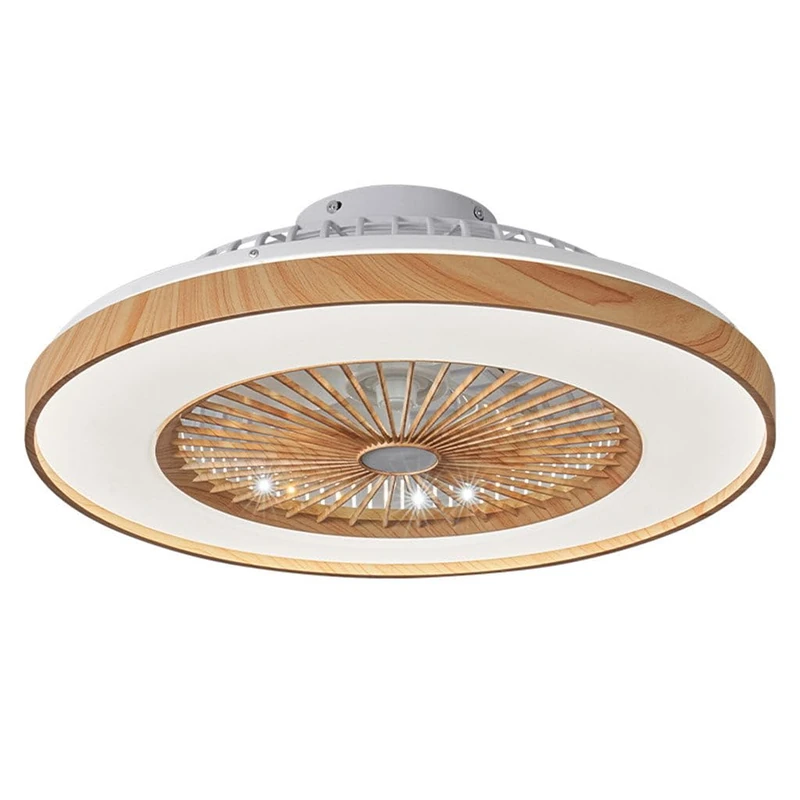Lumisky WOODIA LED Ceiling Fan D48cm Wood Effect - Image 1