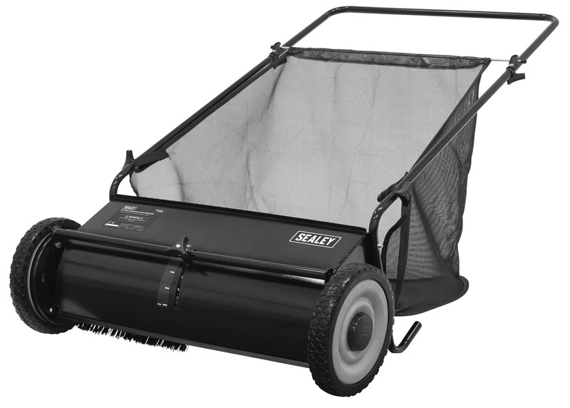 Sealey 26" (660mm) Walk Behind Lawn Sweeper 200L Capacity, Push Sweeper, Height Adjustment, Manual Leaf and Grass Collector - SLS26