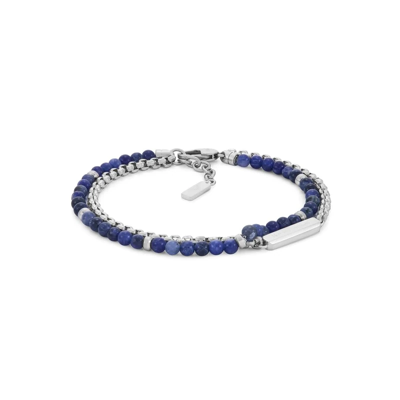 Emporio Armani Men's Silver-Tone Stainless Steel Bracelet, EGS3323040