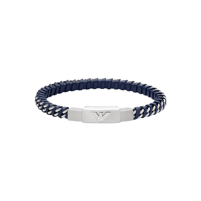 Emporio Armani Men's Silver-Tone Stainless Steel Bracelet, EGS3319040