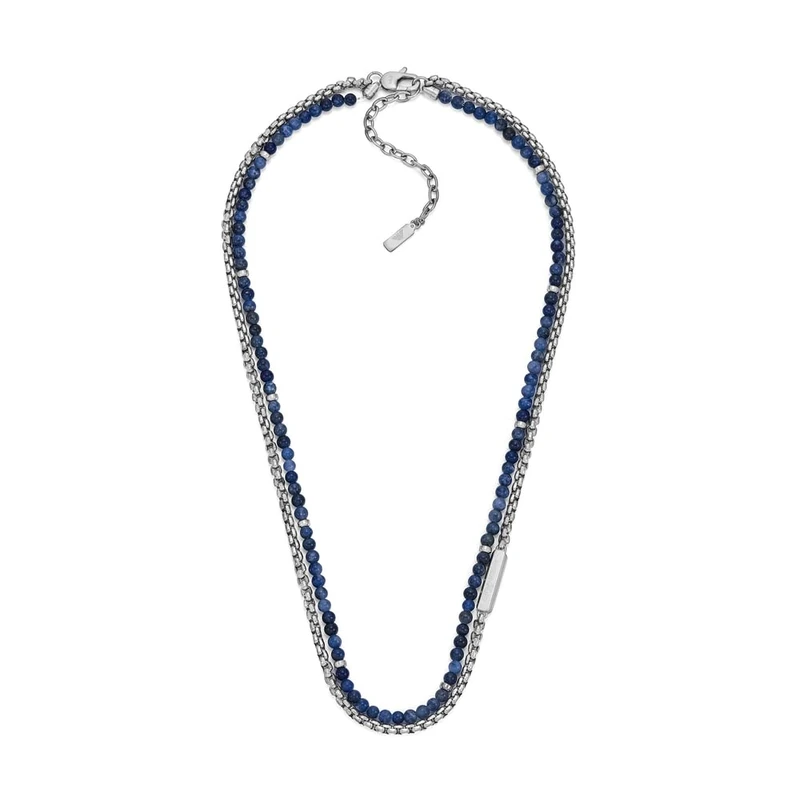 Emporio Armani Men's Silver-Tone Stainless Steel Necklace, EGS3312040