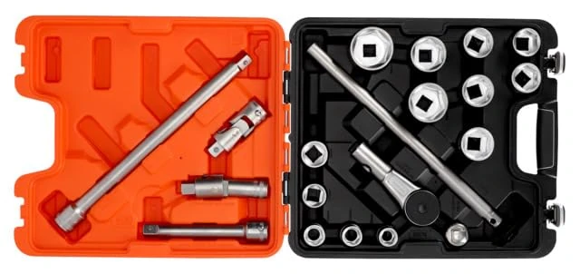 BAHCO 3/4-inch Metric Hex Socket Wrench Set with Ratchet Head - 20 Pieces