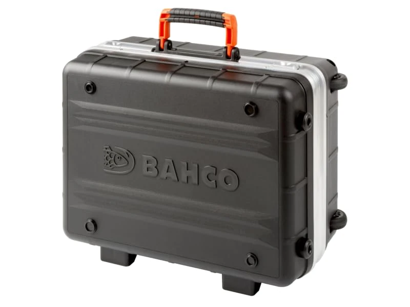 Rigid rolling tool case 42L with telescopic handle and plastic bags 465x215x352 mm