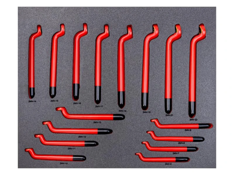 Fit&Go 3/3 Laser Marked Foam with Insulated Ring Wrenches - 16 Pieces - Image 1