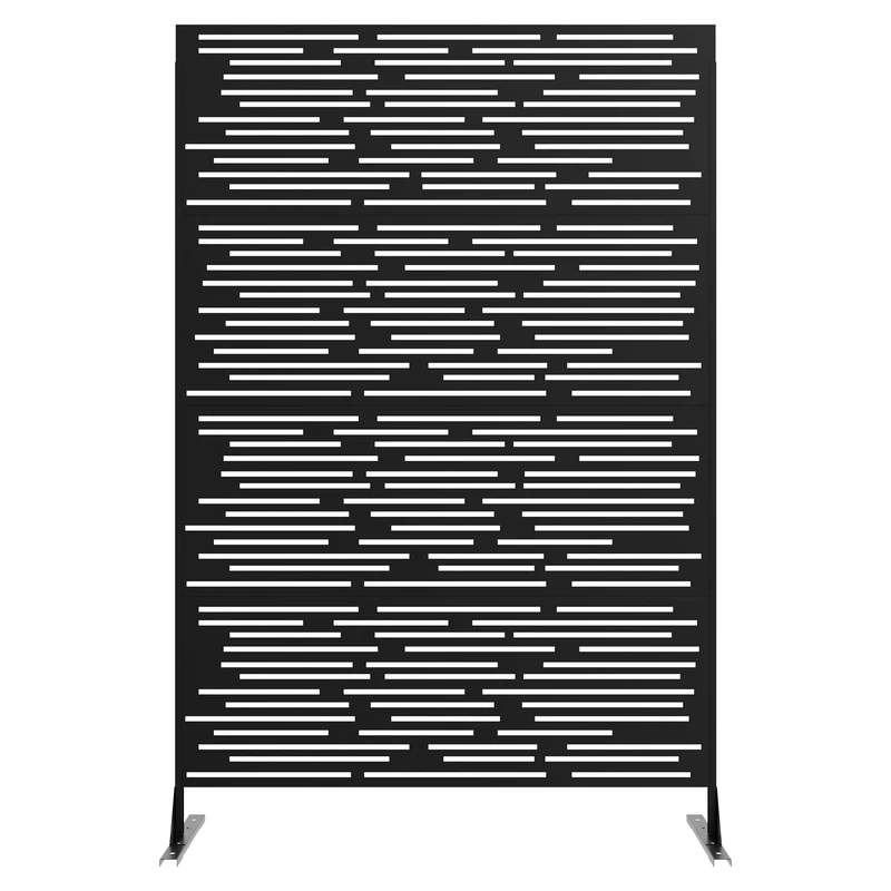 Garvee With Self-Standing Metal Garden Screen 180 x 117 cm – Weather Resistant, Rust Resistant, Modern Spiral Design, Ideal for Patio, Balcony, Lawn and Flower Beds - Image 1