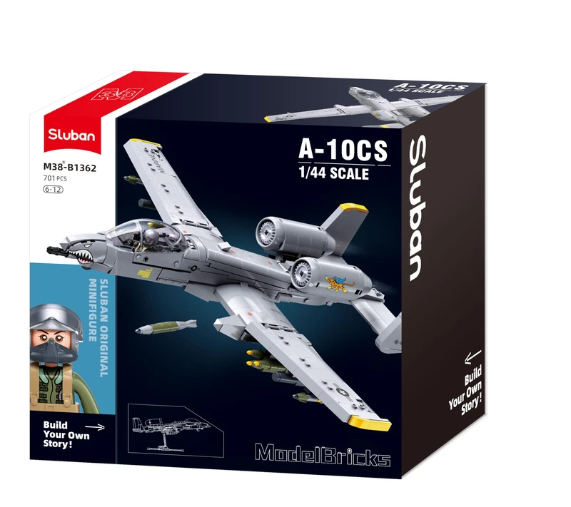 Sluban A-10CS Attack Aircraft 1/44 Scale Model - 701 Pieces