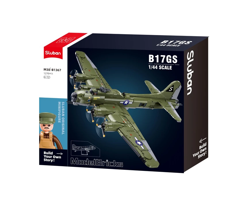 ModelBricks-1/44 B17-GS Bomber “Flying Fortress” 1270Pcs M38-B1367