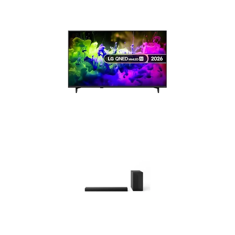 LG 50QNED7EB3C 50-Inch QNED MiniLED AI 4K UHD Smart TV bundle with US60T Soundbar with Cinematic Sound & WOW Interface 3.1 channel, 340W