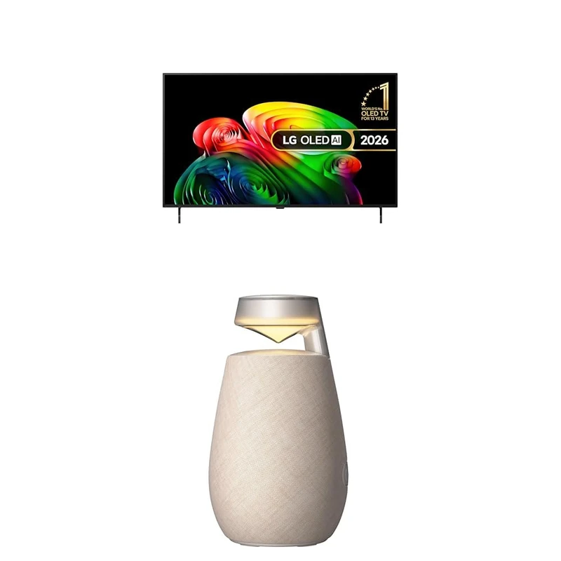 LG OLED48B65LA 48-Inch OLED AI 4K UHD Smart TV bundle with XO2 Portable Bluetooth Multi-Directional Speaker, 15H Battery Life, IP55 Waterproof - Image 1