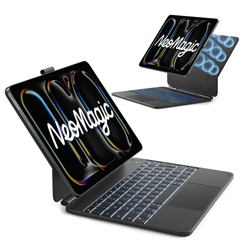 Inateck iPad Air 11 Keyboard Case Flat Hinged Large Touchpad