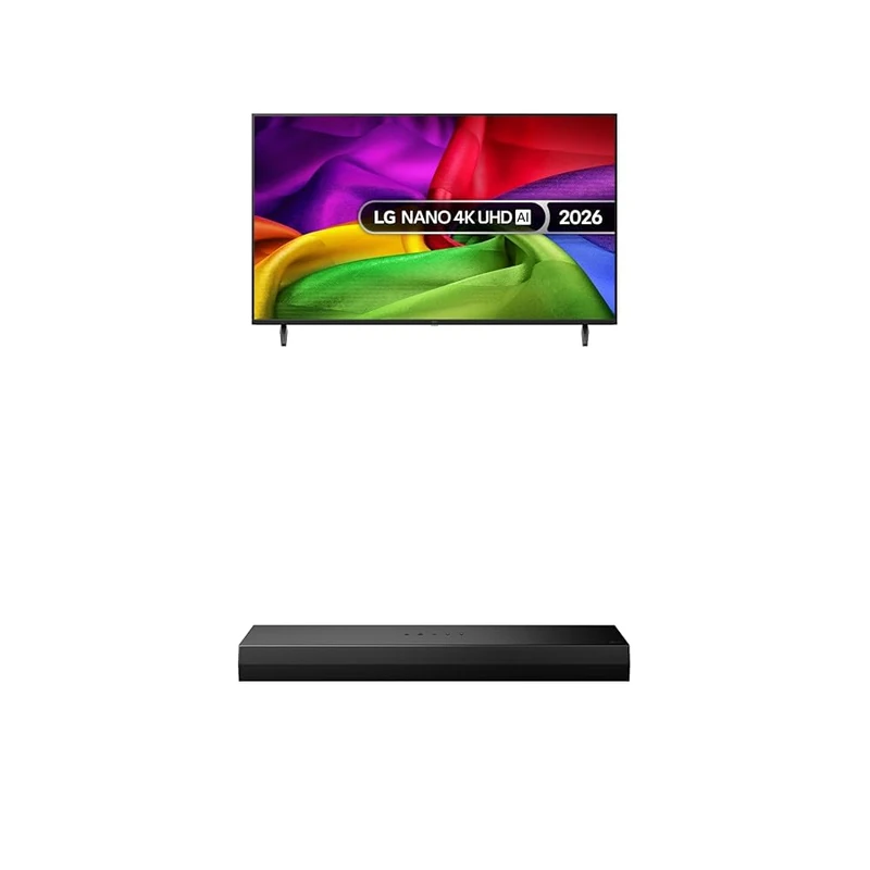 LG 50NU800B6LC 50-Inch NANO AI 4K UHD Smart TV bundle with US20A Soundbar with built-in subwoofers & WOW Interface 2.0 channel, 50W
