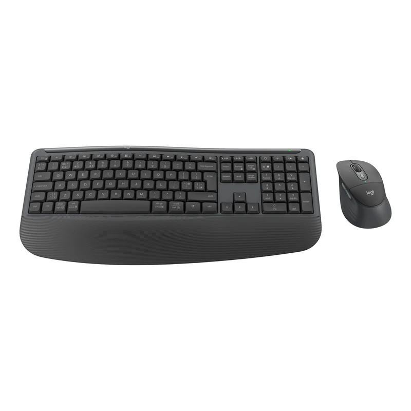 Logitech Signature Comfort Plus Combo MK880 Wireless Keyboard and Mouse Combo, Full-Size Comfort Keyboard with Palm Rest, Silent Clicks, Bluetooth, for Windows and macOS, QWERTY UK English - Graphite - Image 1