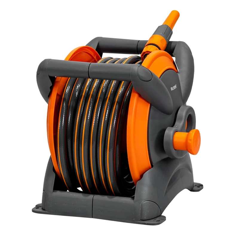 RURIS 1215 Garden Hose Reel with Hose 15 m Diameter 1/2 Inch Pressure 4-6 Bar Wall Mounting Nozzle Included Polypropylene ABS PVC - Image 1