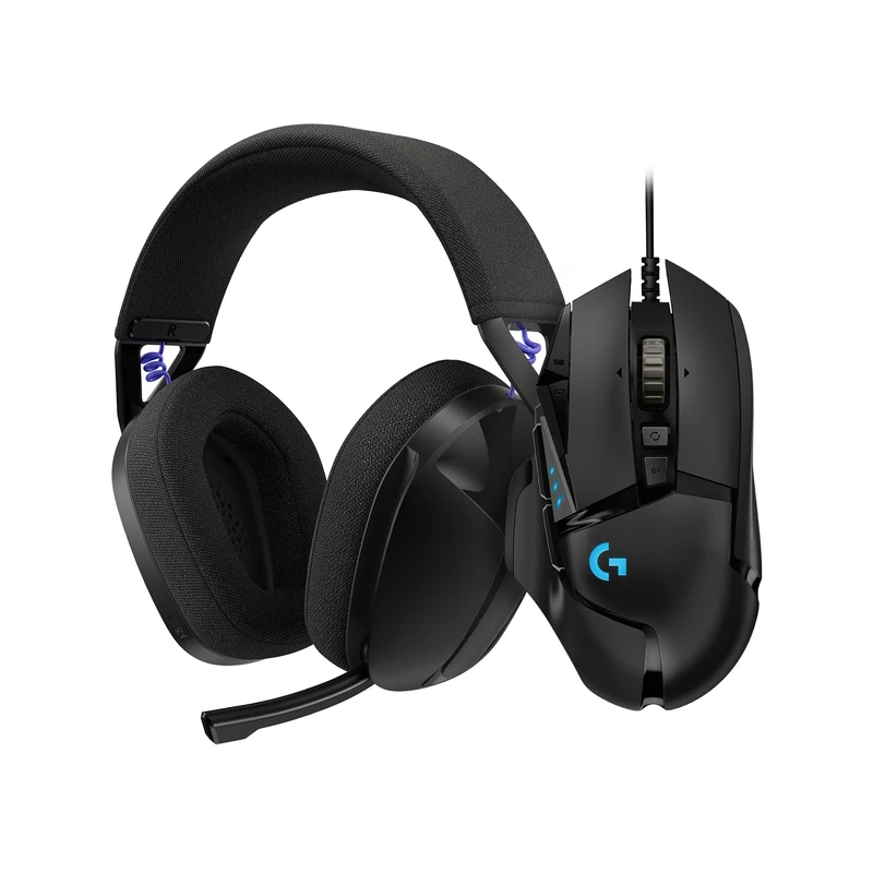 Logitech G G502 HERO High Performance Wired Gaming Mouse, HERO 25K Sensor, 25,600 DPI,Adjustable Weights,11 Programmable Buttons,On-Board Memory+G321 LIGHTSPEED Wireless Bluetooth Gaming Headset-Black