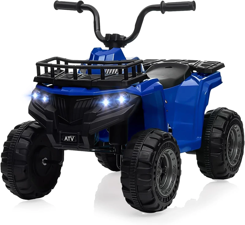 Children's Electric Quad 12v Electric Car 2 Speed 4 Wheels LED Music 2-5 Years Blue