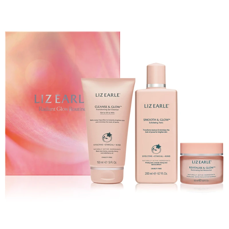 Liz Earle Radiant Glow Routine 3 Piece Set, Premium Beauty Gift Set