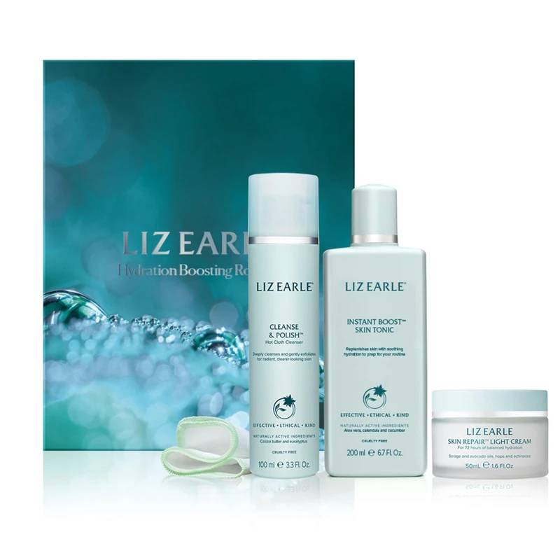Liz Earle Hydration Boosting Routine 3 Piece Set, Premium Beauty Gift Set