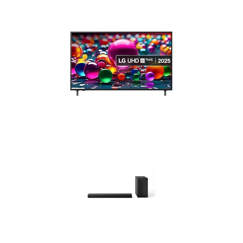 LG 55UA75006LA 55-Inch UHD Smart TV bundle with US60T Soundbar with Cinematic Sound & WOW Interface 3.1 channel, 340W