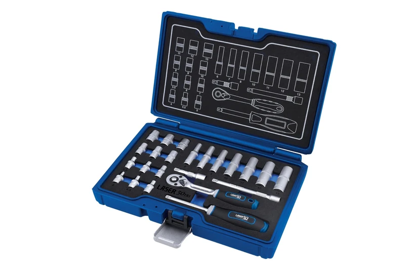 Laser 9325 Socket Set 1/4"D - 23pc - 50th Anniversary