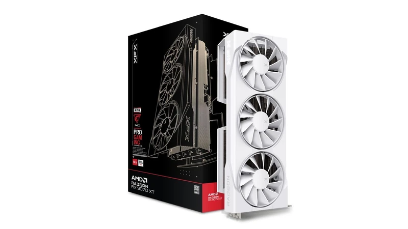 XFX Swift AMD Radeon RX 9070XT White Triple Fan Gaming Edition with 16GB GDDR6