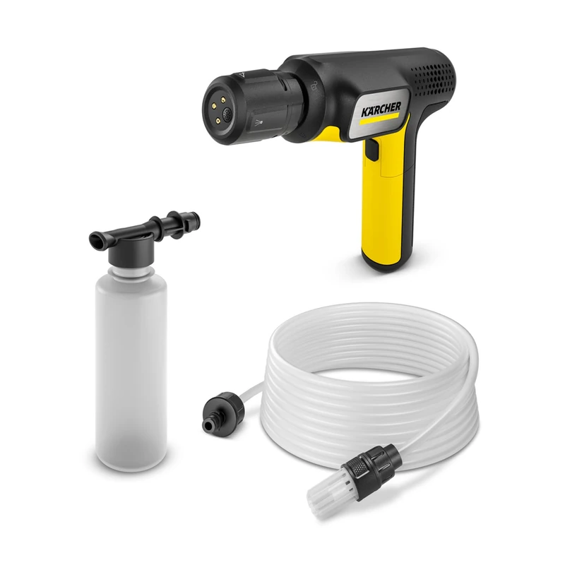 Kärcher mobile cleaner OC Handheld Compact, medium pressure, max. 15 bar, foldable, USB-C port, flow rate: 150 l/h, weight: 0.8 kg, 4-in-1 Multi Jet, suction hose (5 m)