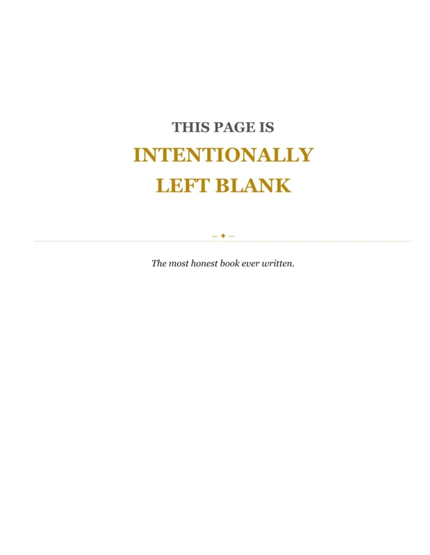 This Page Is Intentionally Left Blank (The Absurd Luxury Collection)
