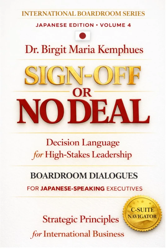 SIGN-OFF OR NO DEAL: Decision Language for High-Stakes Leadership I Boardroom Dialogues for Japanese-Speaking Executives (International Boardroom Series) - Image 1