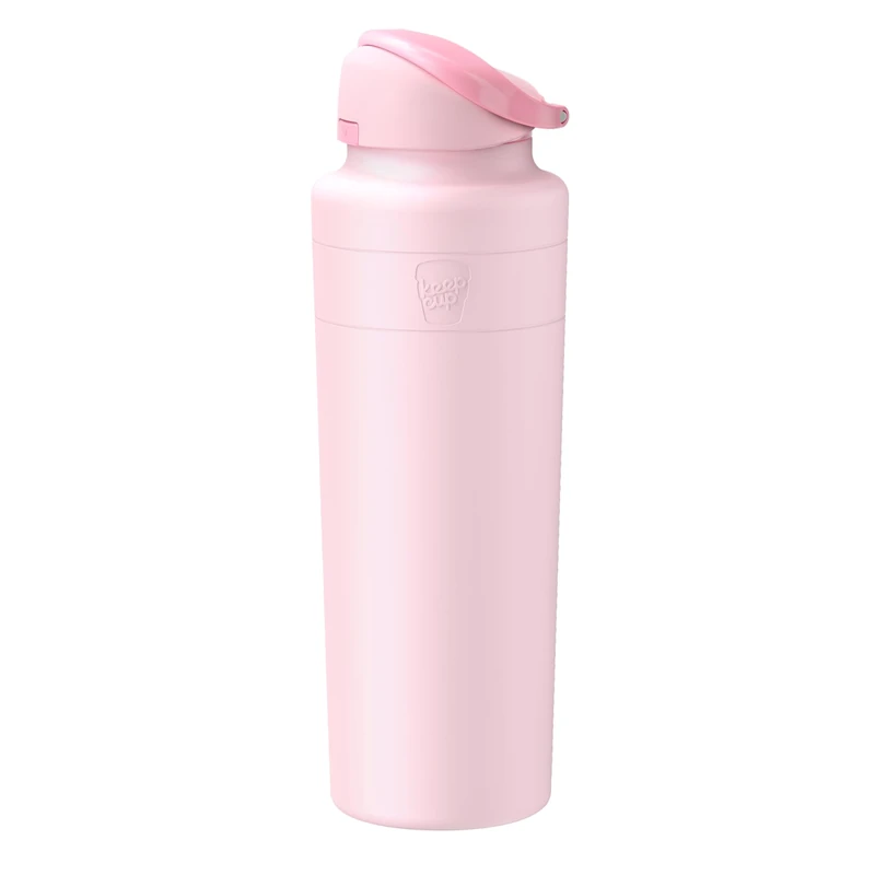 KeepCup Ora Water Bottle Stainless Steel, Double Wall Vacuum Insulated with Straw & Chug Lid | Reusable, Leakproof, BPA Free 950ml / 32oz - Pashmak Pink
