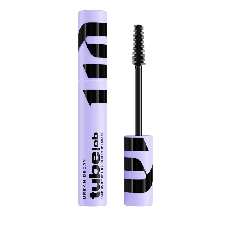 Urban Decay Tube Job Mascara Intense Black & Naked 3 Eyeshadow Palette, Tubing Mascara & 12 Rose‑Hued Neutrals for Length, Lift, Glow & Smokey Eye Looks